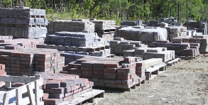 Materials for walkways, patios or retaining wall