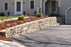Natural stone wall